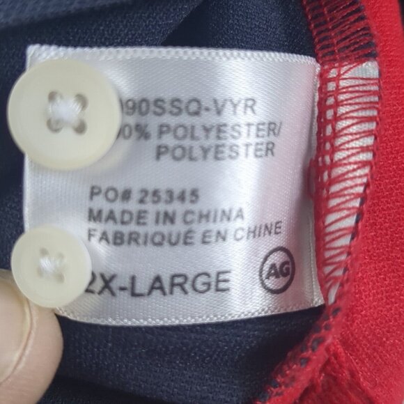 Adriano Goldschmied Men's Size 2XL Green Label Golf Polo Shirt Short Sleeve Red - Picture 8 of 11